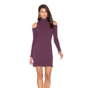 NWT Splendid Purple Cold-Shoulder Dress, Sz L